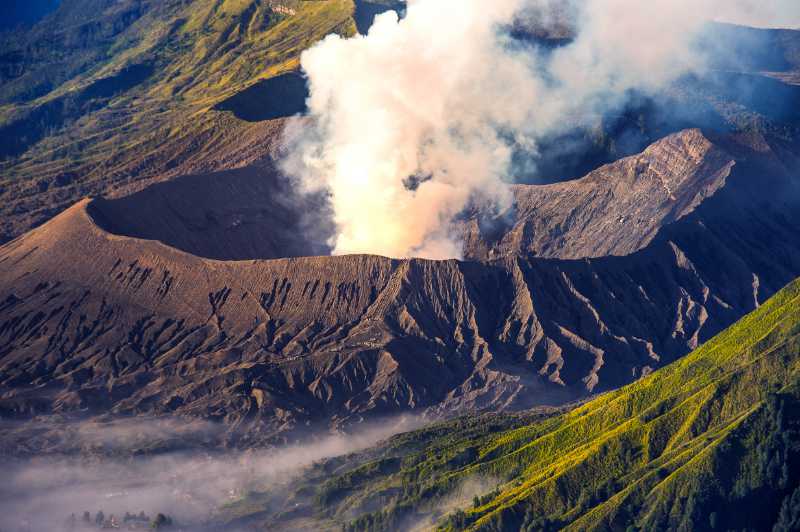 a volcano